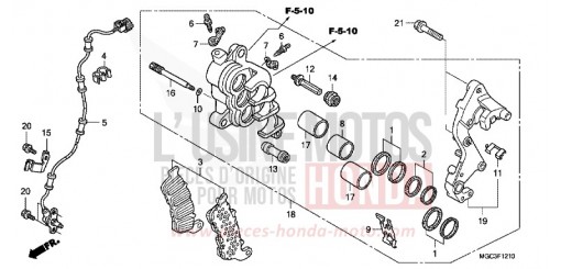 BREMSSATTEL, R. VORNE (CB1100A) CB1100AD de 2013